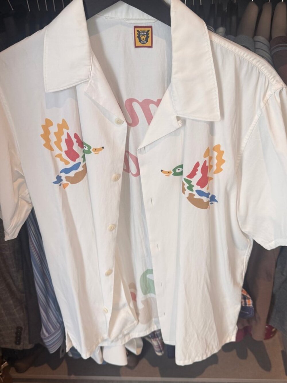 Human Made Duck Graphic Camp-Collar Shirt – L Made in Japan